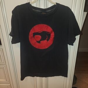 Men's Black Tee with Red Graphic
